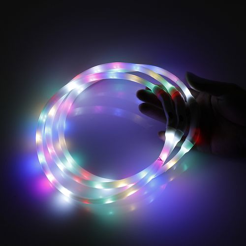 Yes4pets - Led Safety Pet Dog Collar Dog Usb Rechargeable Glow Flashing Light - 2 X Small 40cm