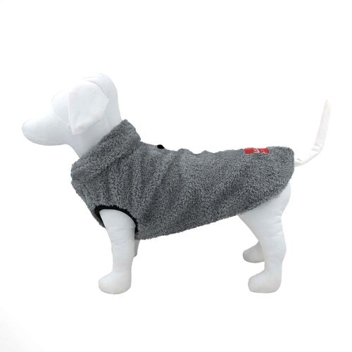 Louie Living - Warm Fleece Dog/pet Jacket Vest Small Grey - 2pk