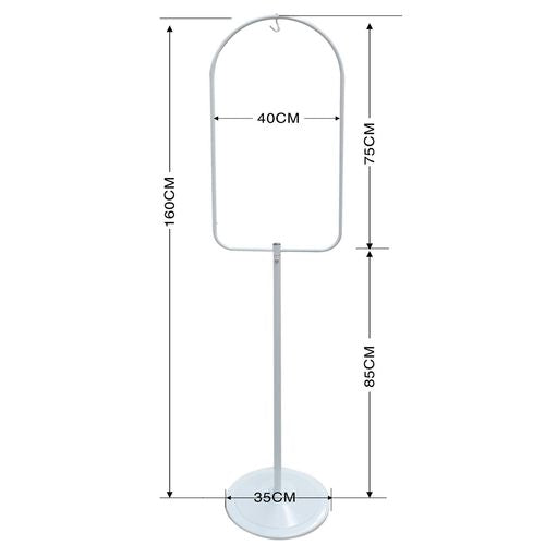 Salesbay - Bird Cage Hanger Stand White Metal Tube Frame Canary Cages - 160cm