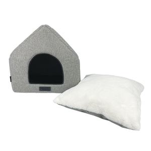 Baxter Bone - Taupe Anti-Bacterial Fabric Cat House - Petservo