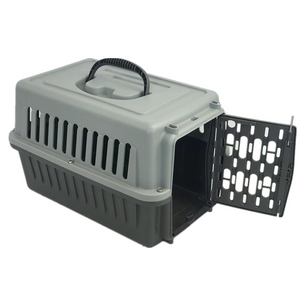 YES4PETS Small Dog Cat Rabbit Crate Pet Carrier Grey - PetServo-1