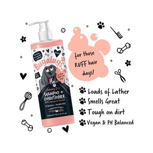 Bugalugs - 500ml Luxury 2 In 1 Papaya And Coconut Dog Shampoo And Conditioner - petservo