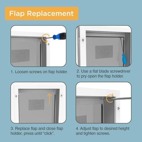 Hakuna Pets - Replacement Flap For Deluxe Aluminium Pet Door - Extra Large - petservo