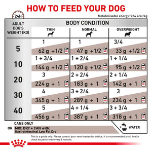 Royal Canin - Veterinary Diet Gastrointestinal Low Fat Adult Wet Dog Food 420g x 12 - Petservo