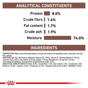 Royal Canin - Veterinary Diet Gastrointestinal Low Fat Adult Wet Dog Food 420g x 12 - Petservo