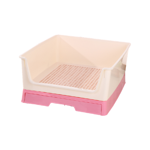 YES4PETS Medium Dog Potty Training Tray with Wall Pink - PetServo