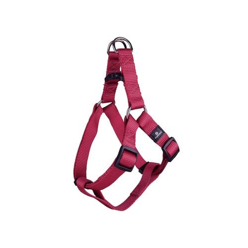 Flamingo - Medium Cherry Red Dog Ziggi Step and Go Harness - petservo