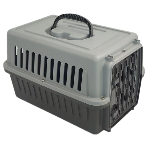 YES4PETS - Dog Cat Rabbit Crate Pet Guinea Pig Carrier Kitten Rabbit Cage - Grey - Small