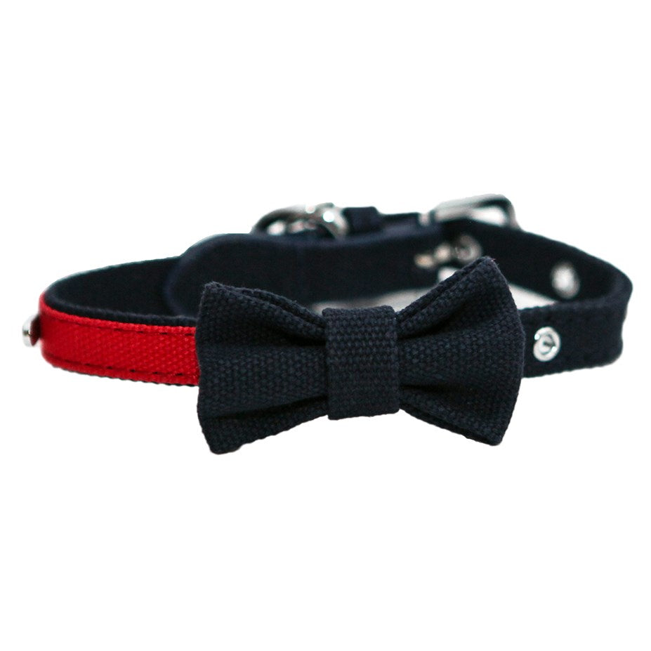 Rosewood - NAVY & RED BOW COLLAR - Petservo