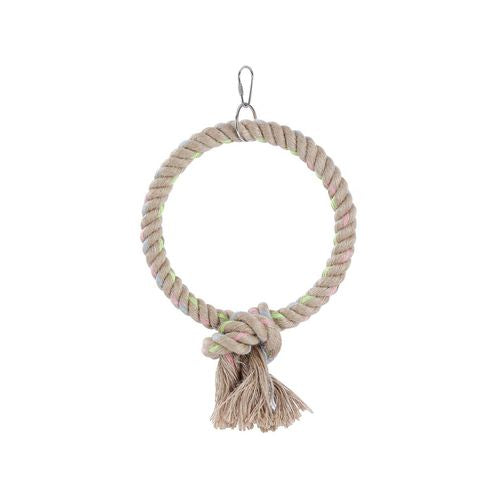 Paws and Claws - 20cm Jute Ring Parrot Pet/Bird Toy Medium - 2x