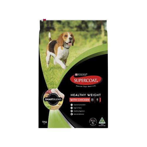 Supercoat 12kg Chicken Healthy Weight Adult Dog Dry Food