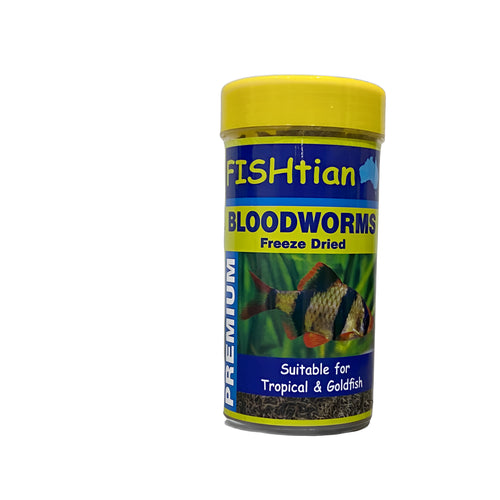 Fishtian - Bloodworm Freeze Dried Fish Food - 100ml