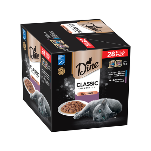 Dine - Classic Collection 85g Multi-Flavours Wet Cat Food - 28 Trays - petservo