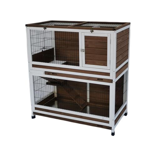 YES4PETS 118cm XL Double Storey Rabbit Hutch&Cage with Tray-PetServo