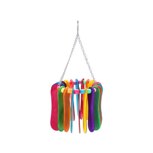 Paws and Claws - 20x10cm Rainbow Popsicle Parrot Pet/Bird Toy - 2x