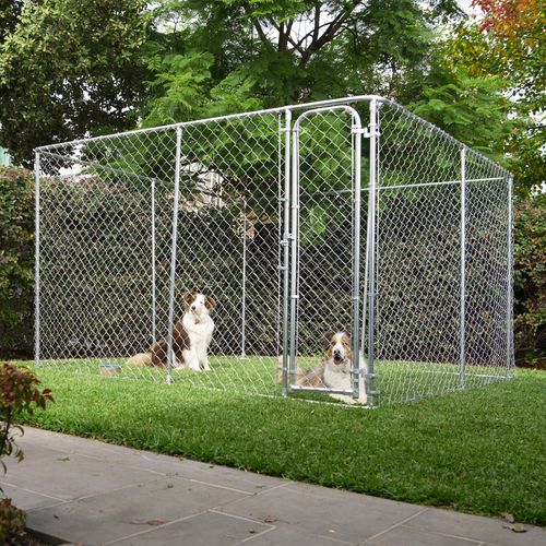 RapidMesh - 2-In-1 Galvanised Steel Dog Run And Kennel Animal Enclosure