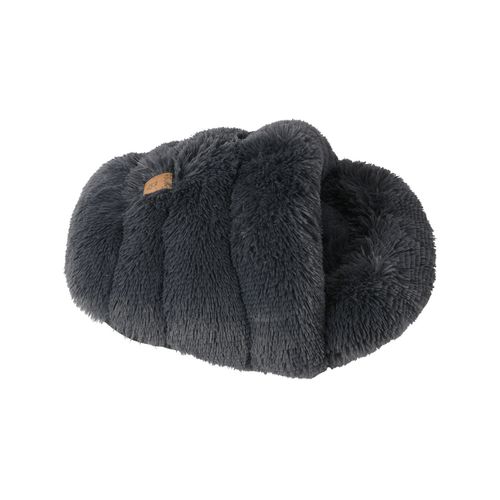 Charlie's - Fur Faux Igloo Cat Cave Bed Charcoal - 60 X 50cm