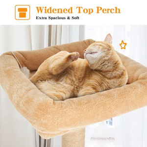 Advwin - 157cm Cat Scratching Post Tree Beige - petservo