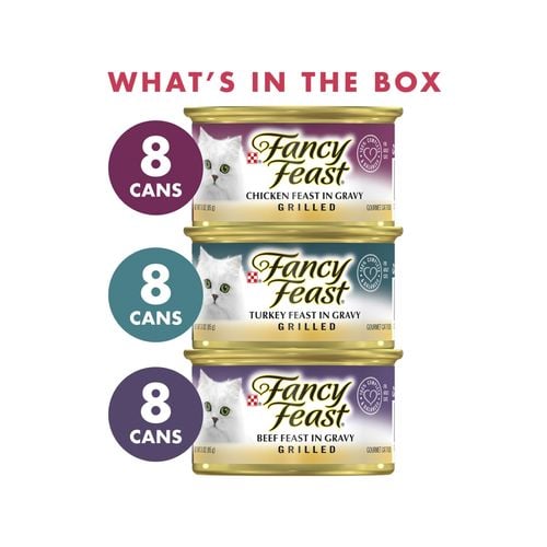 Fancy Feast - 85g Classic Grilled Beef and Poultry Wet Cat Food - 24 Pack - petservo