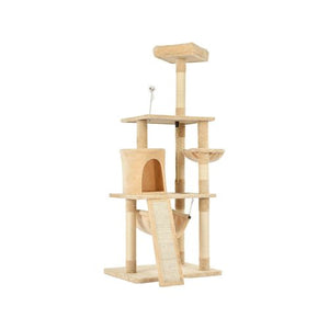 Advwin - 157cm Cat Scratching Post Tree Beige - petservo