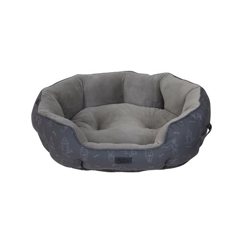 Baxter Bone - Charcoal Green Thumb Print Pet Shell Bed - Small - petservo