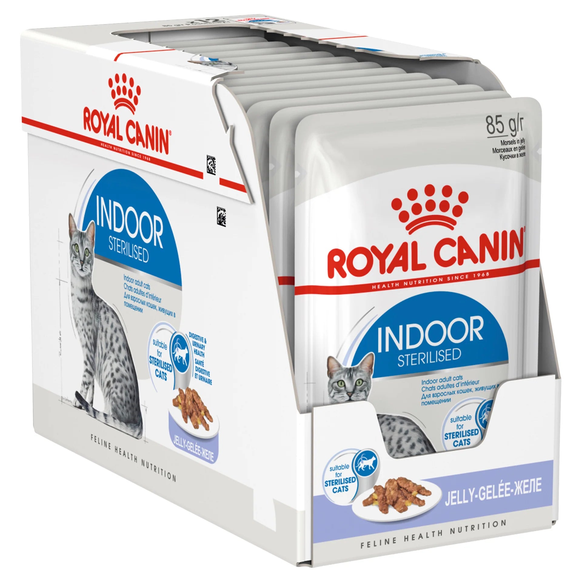 Royal Canin - Indoor With Jelly Adult Wet Cat Food Pouches 85g x 12 - Petservo