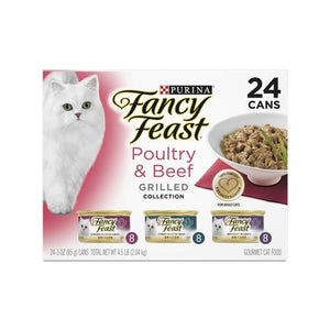 Fancy Feast - 85g Classic Grilled Beef and Poultry Wet Cat Food - 24 Pack - petservo