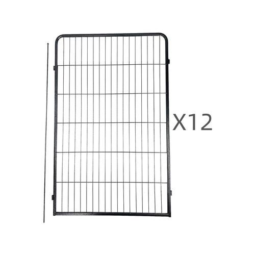 YES4PETS - 12 Panel 120 cm Heavy Duty Pet Dog Cat Rabbit Exercise Extension Playpen Puppy Rabbit Fence