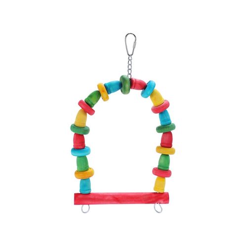 Paws and Claws - 22x18cm Rainbow Swing Parrot Pet/Bird Toy - 2x