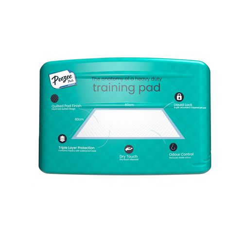 Paws And Claws - 56 x 56cm Antibacterial Pet Training Pads - 100 Pack - Medium