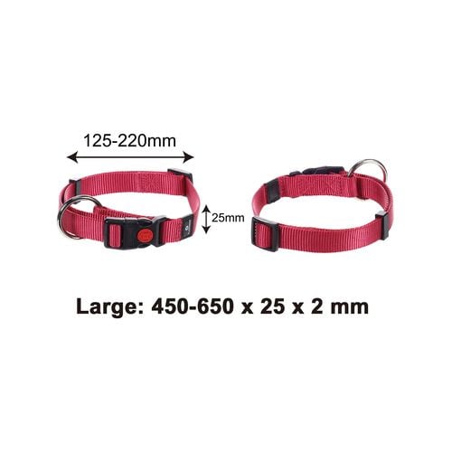 Flamingo - Ziggi Cherry Red Dog Collar - Large - petservo