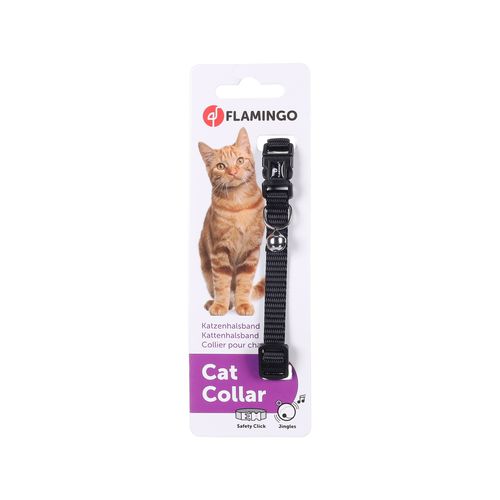 Flamingo - Cat Collar - Ziggi 20-35cm Black - petservo