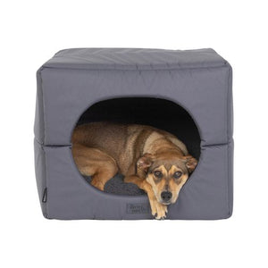 Baxter Bone - Charcoal Pet Cube Bed - Medium