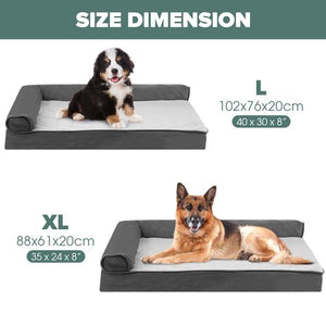 Advwin - Pet Bed Memory Foam Cat Sofa - Grey - petservo