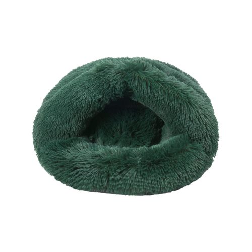 Charlie's - Fur Faux Igloo Cat Cave Bed Eden Green - 60 X 50cm