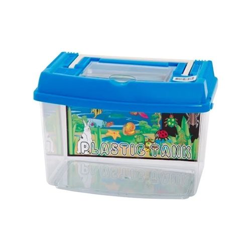 KG Superstore - Plastic Fish/Bug/Insect Aquarium Container Large 30cm 9.5L w/Lid Assorted