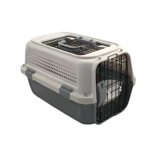 YES4PETS - Dog Cat Rabbit Crate Pet Kitten Carrier Parrot Cage - Grey - Small