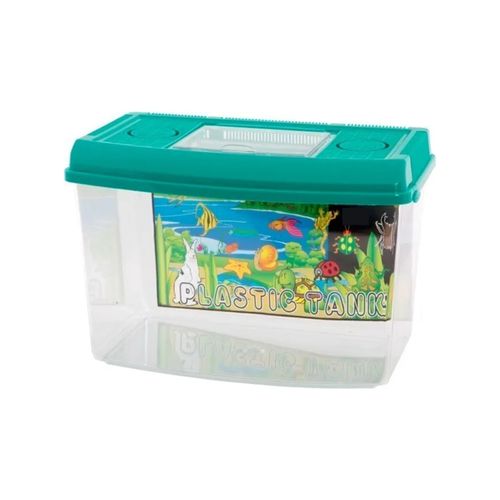 KG Superstore - Plastic Fish/Bug/Insect Aquarium Container Medium 21cm 4.5L w/Lid Assorted