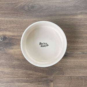 Baxter Bone - Cream Ceramic Dipped Fleck Pet Bowl - Petservo