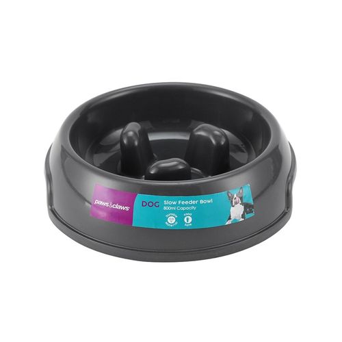 Paws and Claws - Slow Feeder Pet Dog Bowl 18.5x14x5cm - 2PK