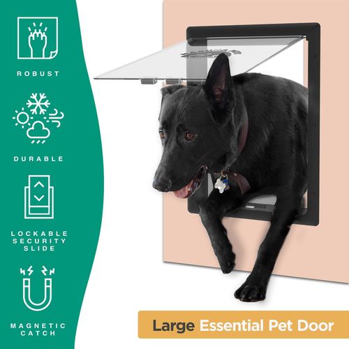 Hakuna Pets - Essential Pet Door - Large - Black