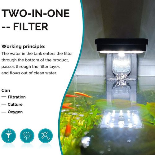 Hygger - Aquarium Filter Light - HG-982-Black