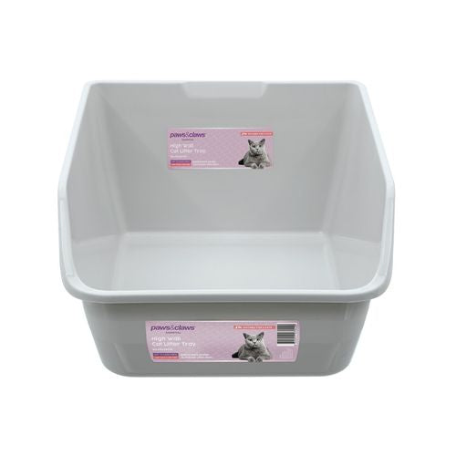 Paws And Paws - 61 x 45 x 25cm Grey Tray Deep Cat Litter - petservo