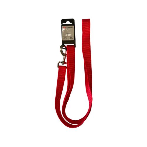 Flamingo - Ziggi 130 x 2.5cm Red Dog Leash - petservo