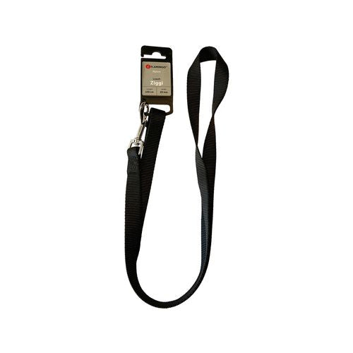 Flamingo Ziggi 130 x 2cm Black Dog Leash