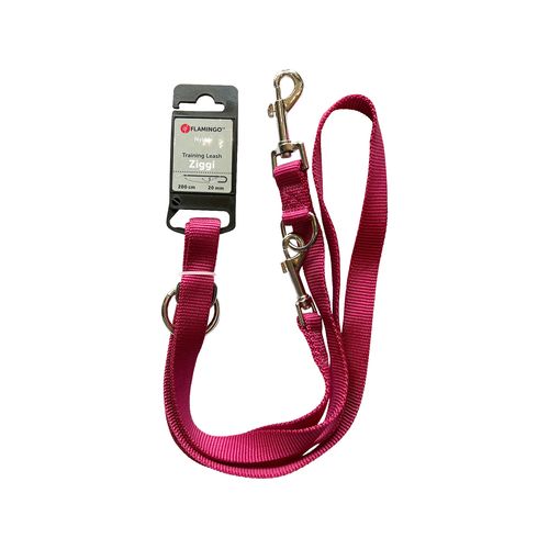 Flamingo Ziggi 20 x 2cm Cherry Red Dog Training Leash