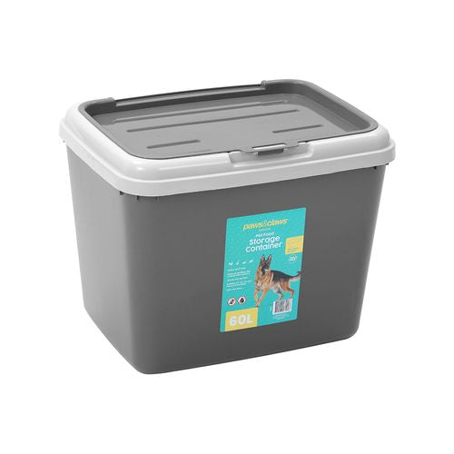 Paws And Claws - 60L Pet Food Storer With Scoop