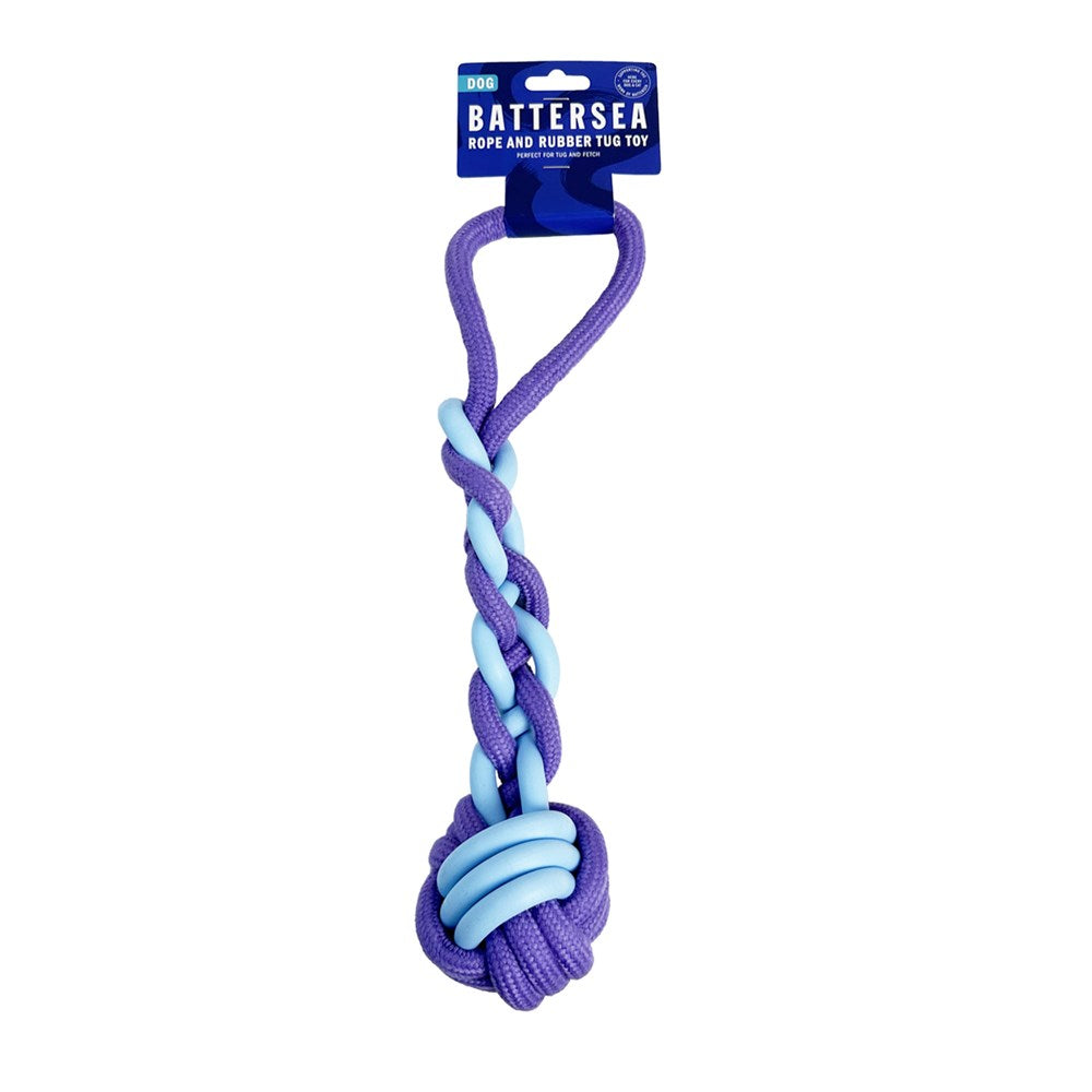 Rosewood - BATTERSEA ROPE AND RUBBER TUG TOY - Petservo 