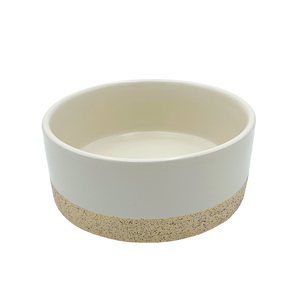 Baxter Bone - Cream Ceramic Dipped Fleck Pet Bowl - Petservo