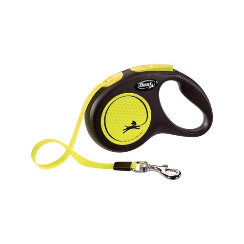 Flexi - 5m Yellow Large Neon Retractable Reflect Dog Lead - petservo